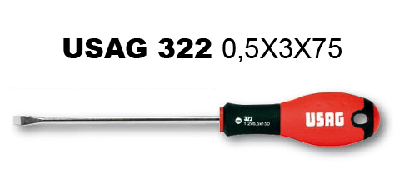 Giravite a intaglio USAG  mm.0.5x3x75  (spaccato/piatto)