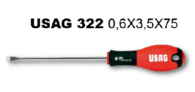 Cacciavite USAG ad intaglio 0.6x3.5x75 (piatto/spaccato)