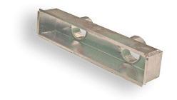 Porta-bocchetta h.100 mm, 60x10 cm, attacco doppio 100 mm