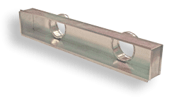 Porta-bocchetta h.100 mm, 100x15 cm, attacco doppio 150 mm