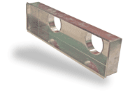 Porta-bocchetta h.100 mm, 80x20 cm, attacco doppio 150 mm