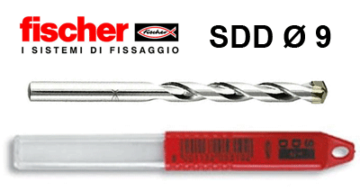 Punta trapano per MURO  9 mm. FISCHER SDD/SDX qualit superiore