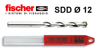 Punta trapano per MURO  12 mm FISCHER SDD/SDX qualit superiore