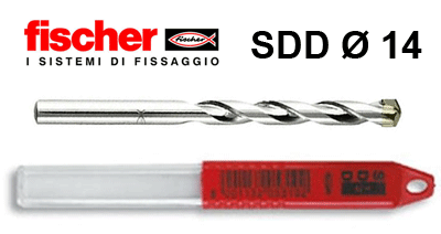 Punta trapano per MURO  14 mm FISCHER SDD/SDX qualit superiore