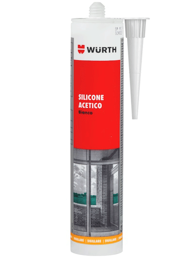 Silicone acetico BIANCO sanitario (tubo flacone)