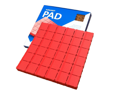 Antivibrante PAD 220-25 tappeto 300x300 spess.25  kg.40 red